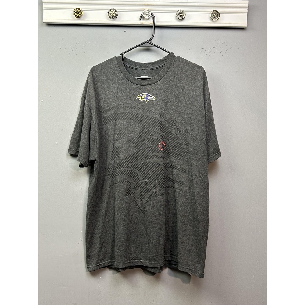 Baltimore Ravens Shirt Mens XL Gray NFL Football Graphic Tee T-Shirt Crewneck‎